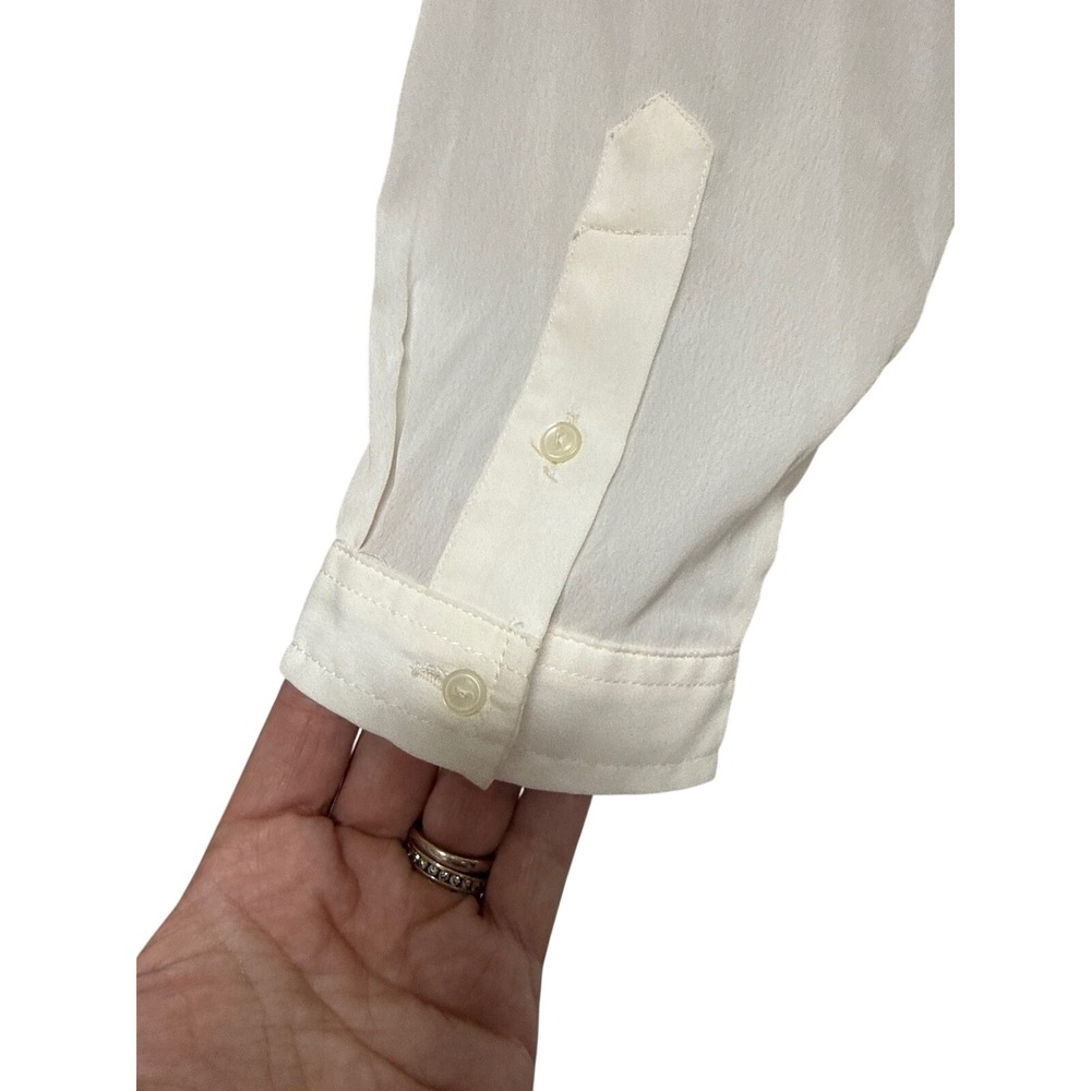 American Eagle (Cream) Studded Western Blouse Womens Medium - Picture 3 of 8